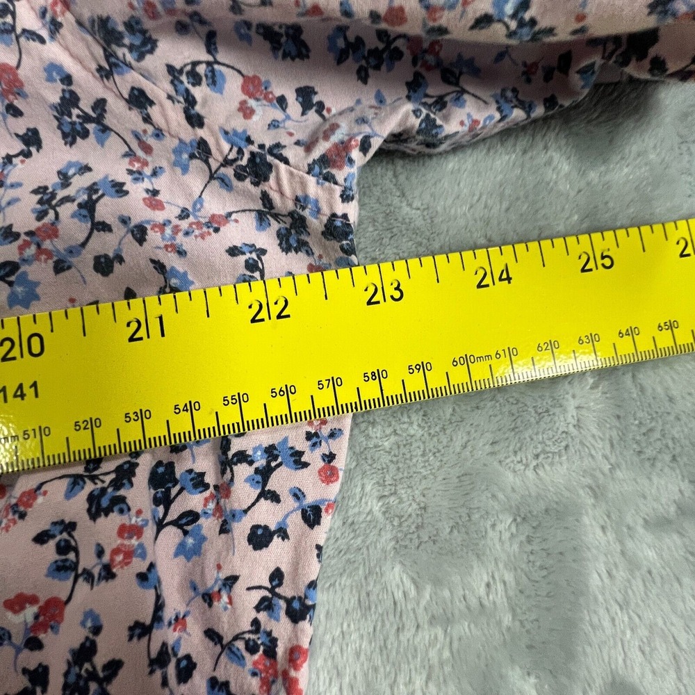 7 Diamonds Mens XL Pink Floral Button Up Shirt Short Sleeve Cotton Casual - Picture 9 of 12
